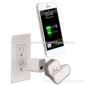 Refurbished Mini Wall Plug-in Charger iDock for iPhone 5/iPod Touch 5